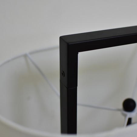 Table Lamp Metal Dark Wood Finish