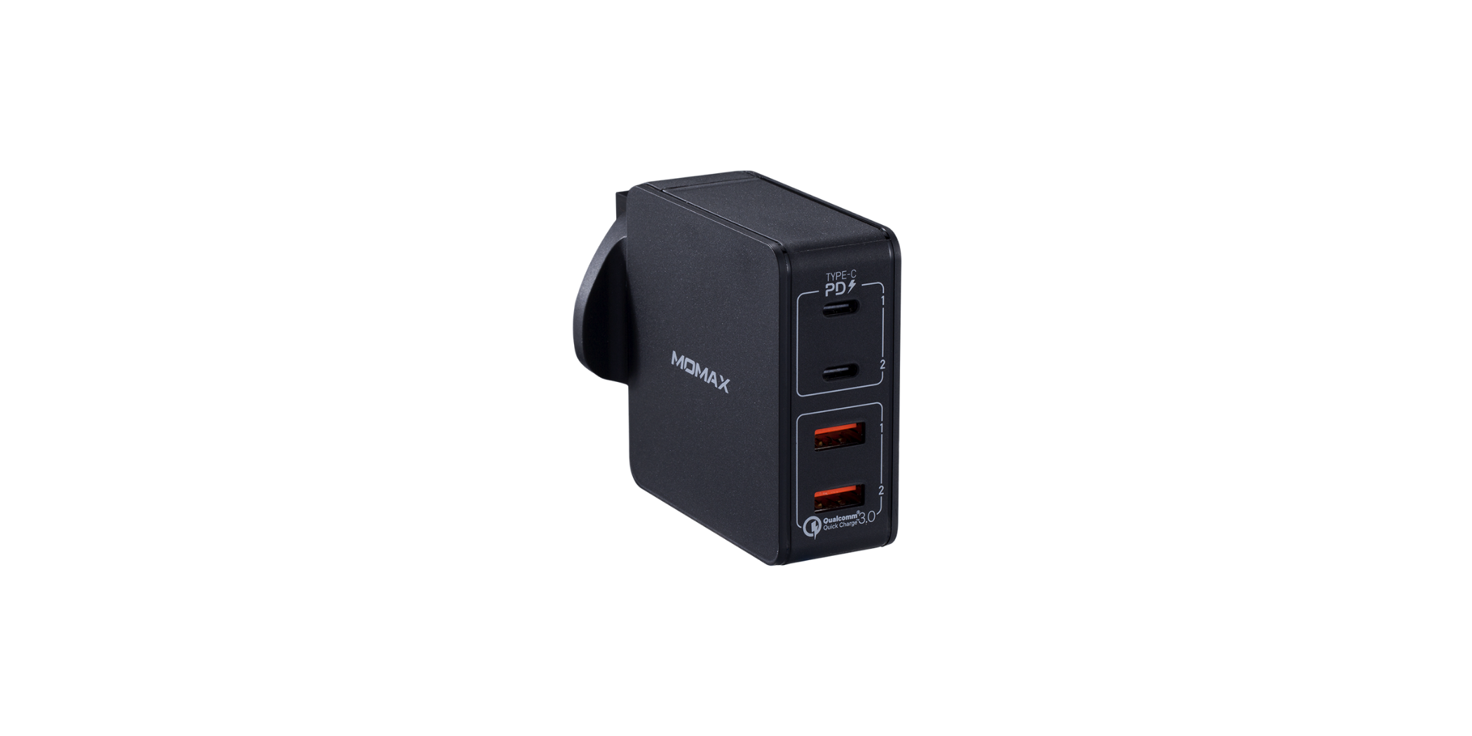 Momax ONGPlug 4-Port Fast Charger Black