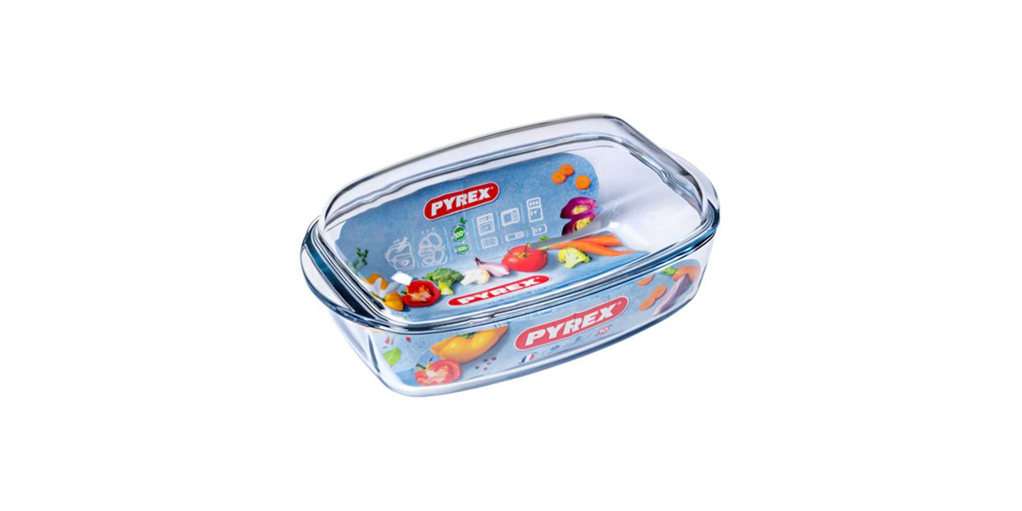 Pyrex Glass 4.4L Rectangle Casserole+2.2L Sleeve ''O''