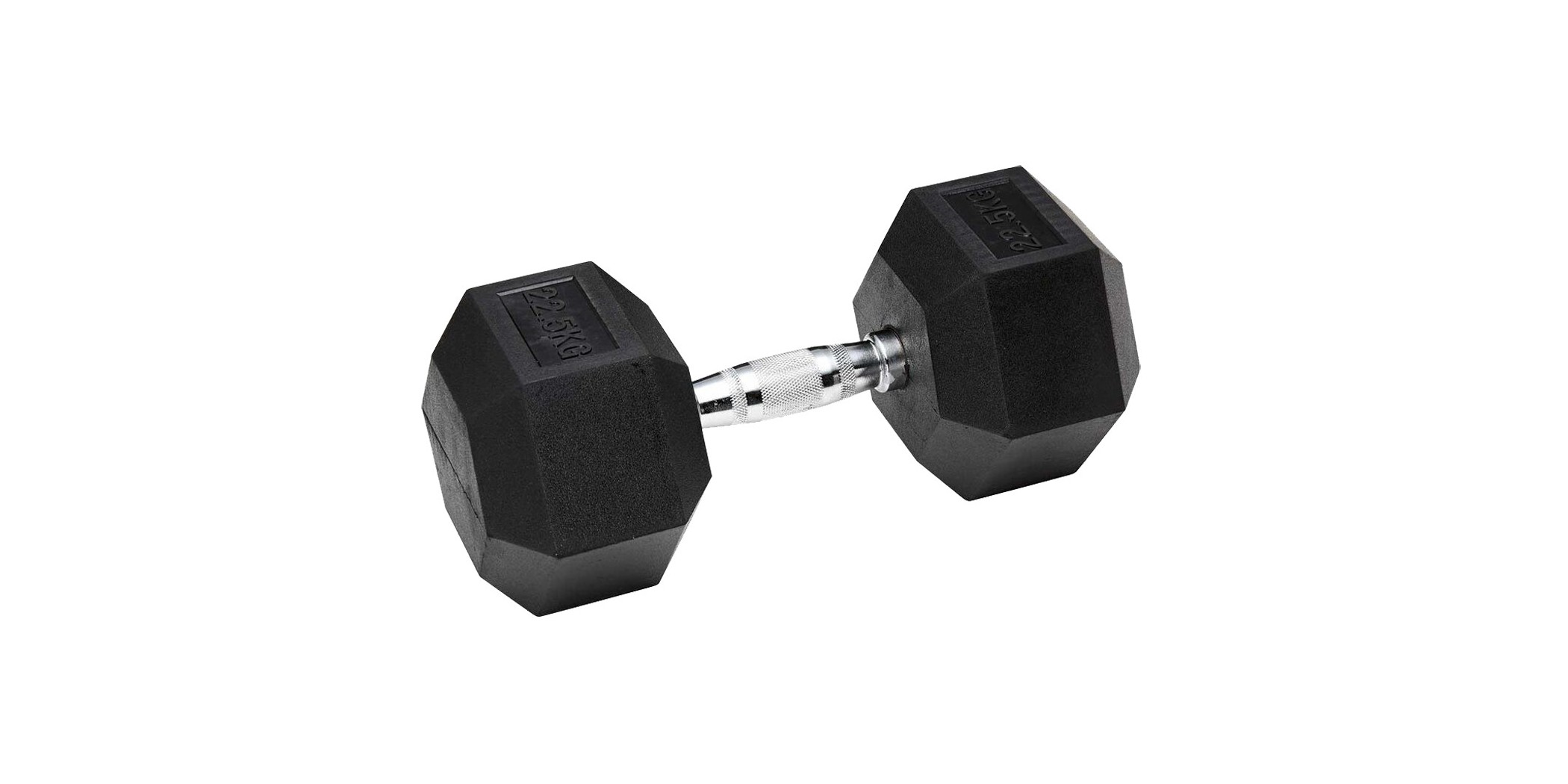 Black Rubber Hex Dumbbell  Set 22.5kg