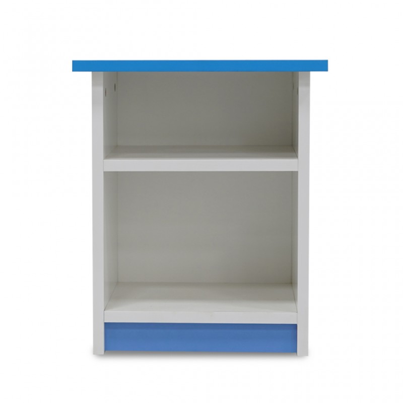 Alpha Night Table MDF White & Blue