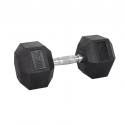 Black Rubber Hex Dumbbell Set 25 kg