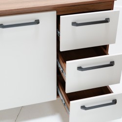 Ametista Kitchen Cabinet 2 Drs+3 Drwrs Off White