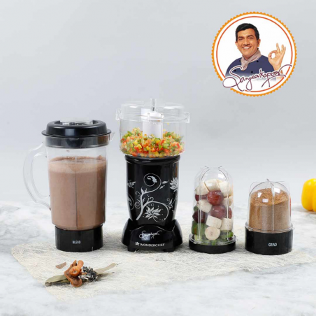 Wonderchef WON248 CKM Black 4 Jars Nutriblend Wonderchef WON248 CKM Black 4 Jars Nutriblend