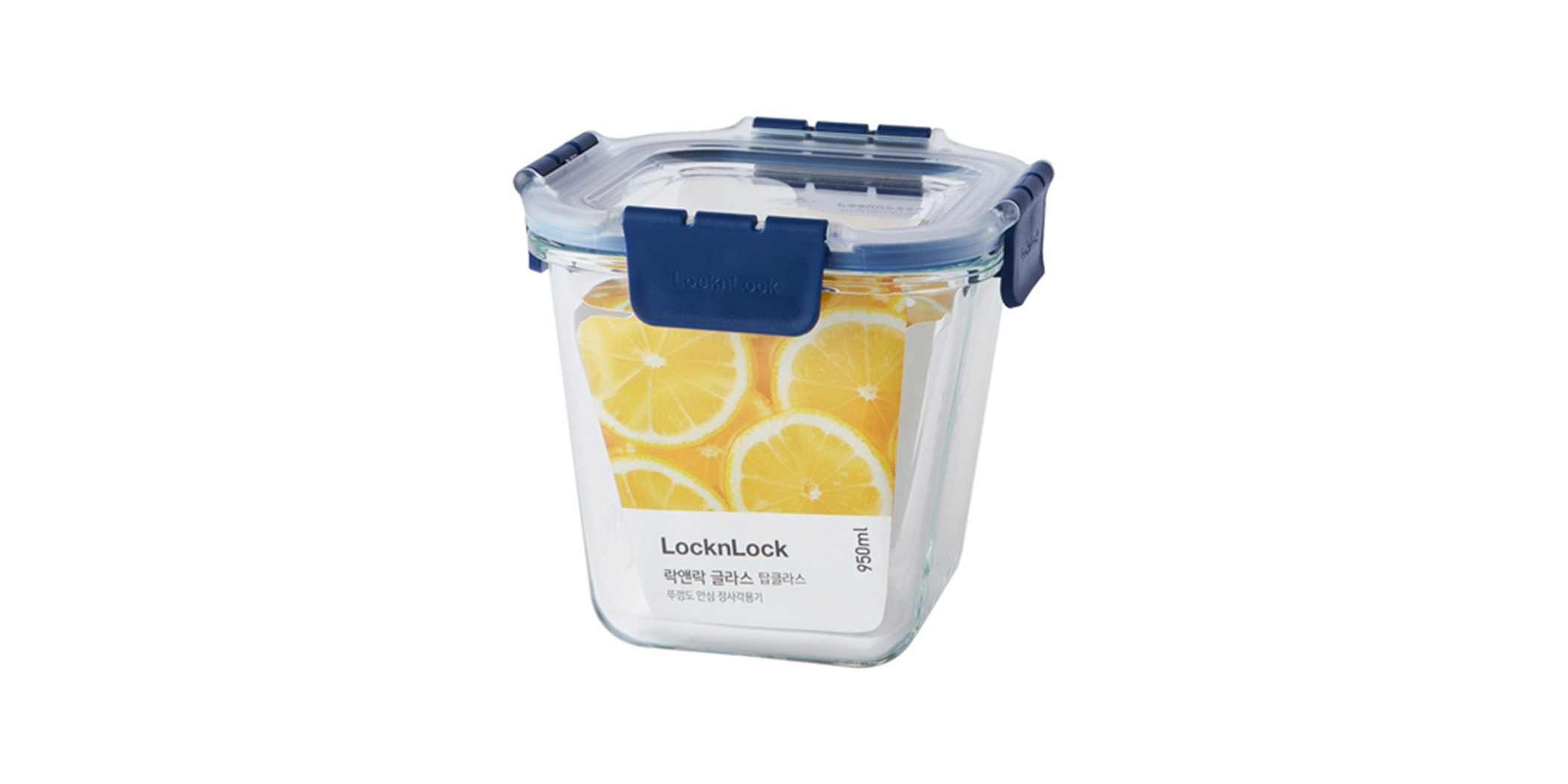 Lock & Lock LBG217 950ml Square Topclass Ovenglass Borosilicate 141 x 141 x 130mm HC340  "O"