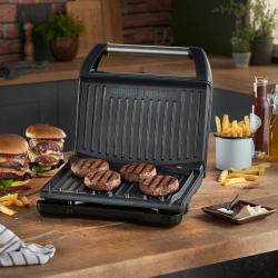 George Foreman 25041 Steel Gunmetal Family Grill "O"