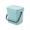 Brabantia 209826 3L Mint Sort & Go Waste Bin 10YW "O"