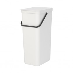 Brabantia 251061 40L White Sort & Go Waste Bin 10YW "O"