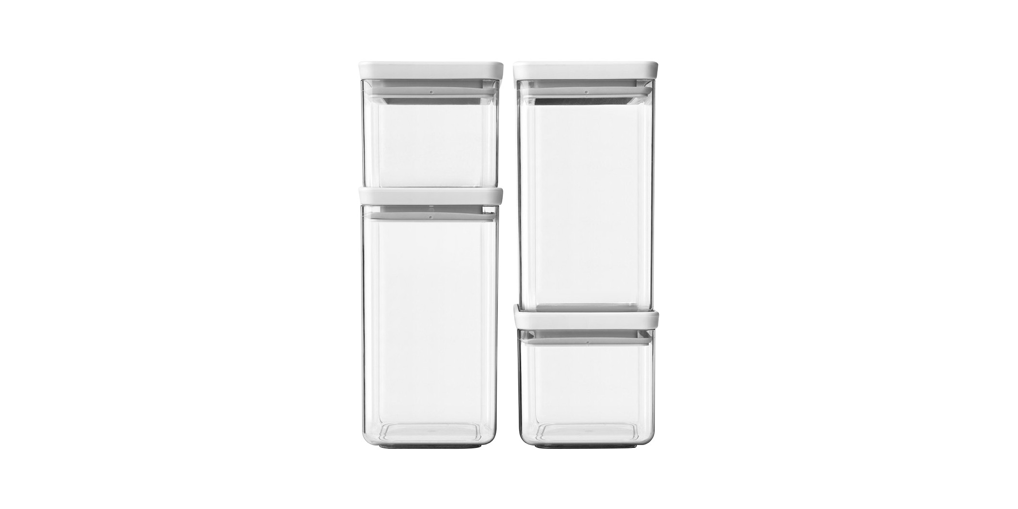 Brabantia 122569 TASTY+ Light Grey Set of 4 SQ Canister 5YW "O"