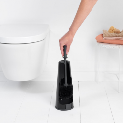 Brabantia 280603 ReNew Set of 3 Matt Black Toilet Accessory 10YW "O"