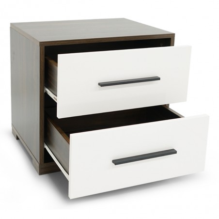 Elvera Night Stand Brown+Cream