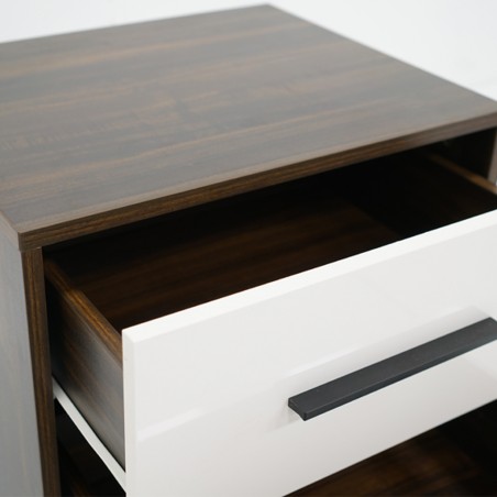 Elvera Night Stand Brown+Cream