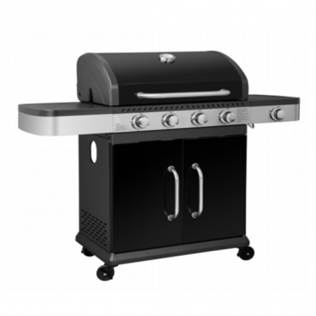 Concetto CBQ-60E-SB BK Gas BBQ 4B With Side Burner