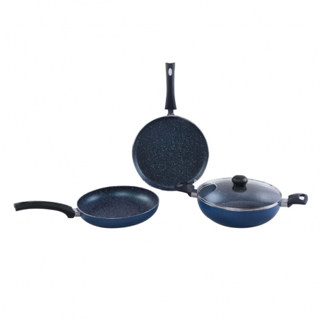 Wonderchef WON536 Sigma 4pc MidnightBlue Aluminium Cookware Set