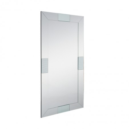 Floor Mirror in MDF Silver Finish W90x H180 cm JC-MN201