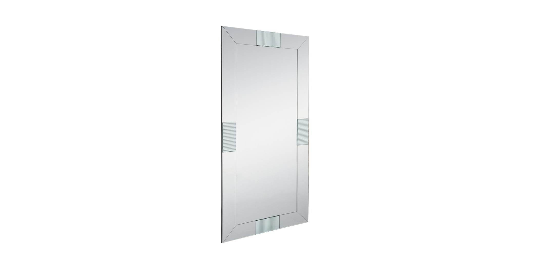 Floor Mirror in MDF Silver Finish W90x H180 cm JC-MN201