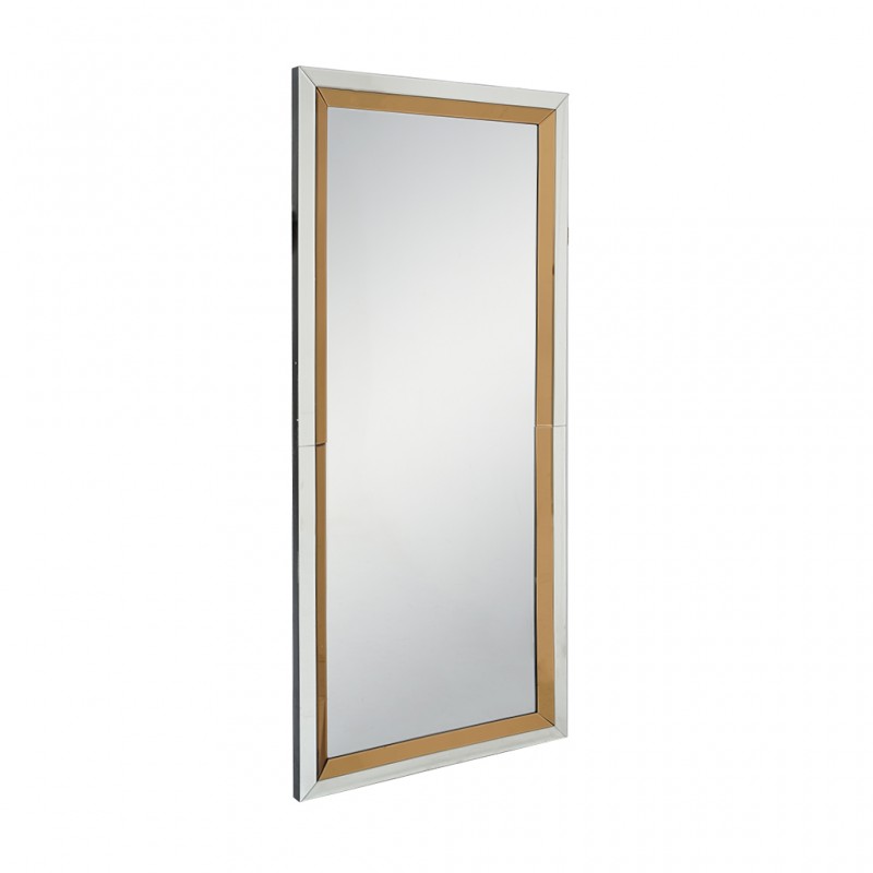 Floor Mirror in MDF Silver Finish W90x H180 cm JC-MN214