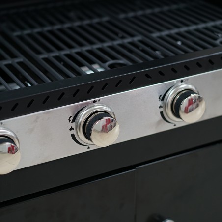 Concetto CBQ-60E-SB BK Gas BBQ 4B With Side Burner