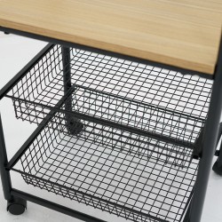 Ludovica Kitchen Trolley in Particle Board & Metal