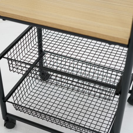 Ludovica Kitchen Trolley in Particle Board & Metal