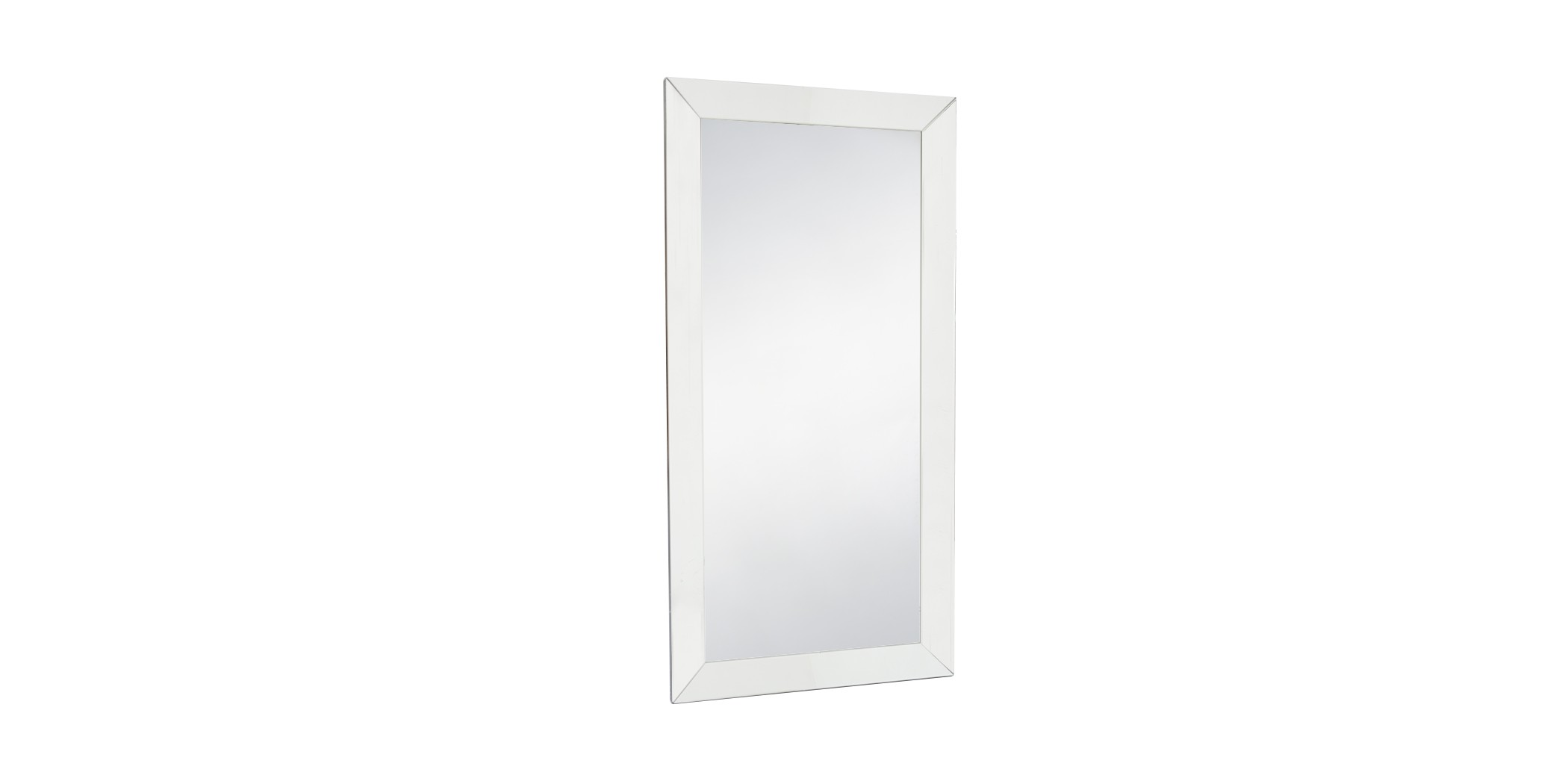 Floor Mirror W/Stand MDF Silver Finish W90x H180 cm