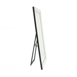 Floor Mirror W/Stand MDF Silver Finish W90x H180 cm