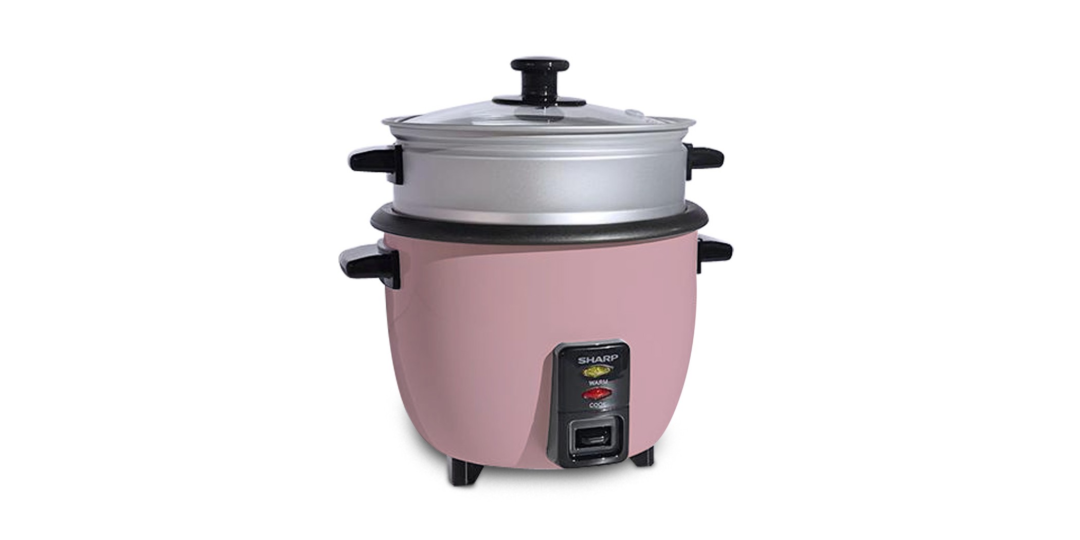 Sharp KS-H108G-P3 1L 2YW Pink Rice Cooker With Steamer & Glass Lid "O"