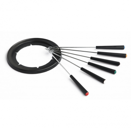 Techwood TFF 99i 1L 840W Fondue With 6 Fondue Forks & Chrome Basket "O"