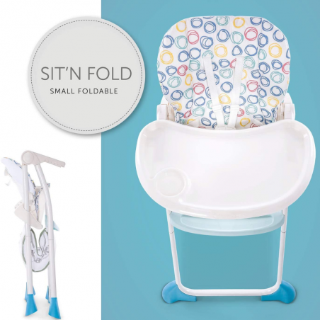 Highchair Sit N Fold Multicolour