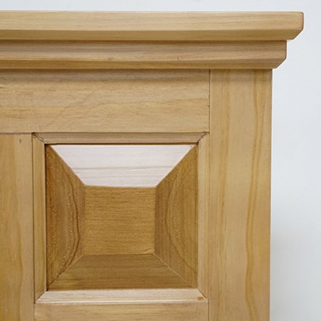 Sky Dressing Table With Pouf Pine Wood Finish Oak