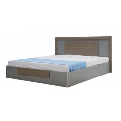 Malone Bed 180x200 cm MDF Grey & Cappucino