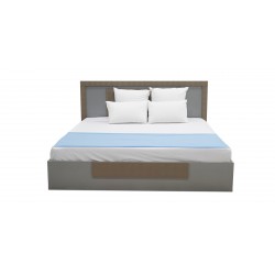 Malone Bed 180x200 cm MDF Grey & Cappucino