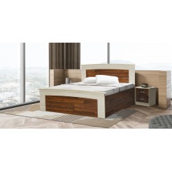 Tripoli Bed 150x190cm Kiaat and Creamywood