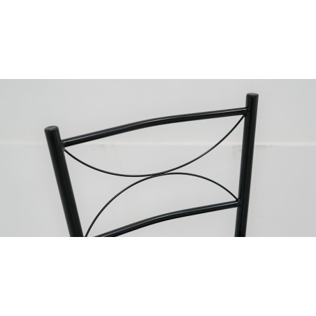 Barite Table and 4 Chairs Metal