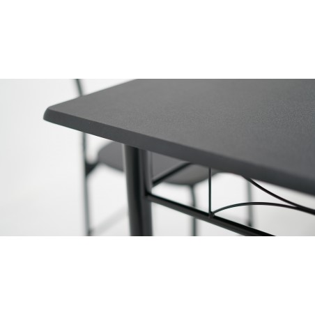 Barite Table and 4 Chairs Metal