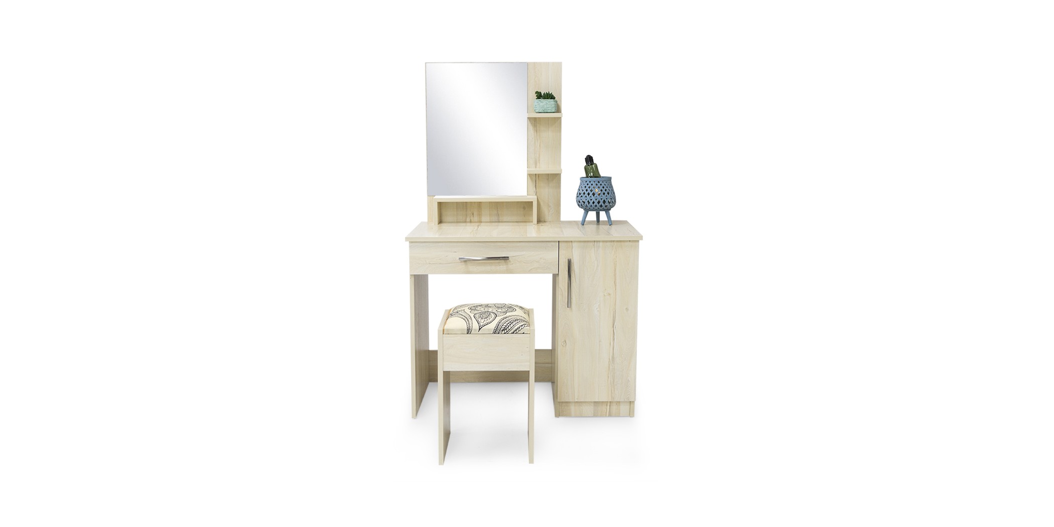 Sion Dressing Table & Pouf in Melamine MDF