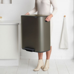 Brabantia 211546 2 x 30L Platinum Bo Pedal Bin 10YW "O"