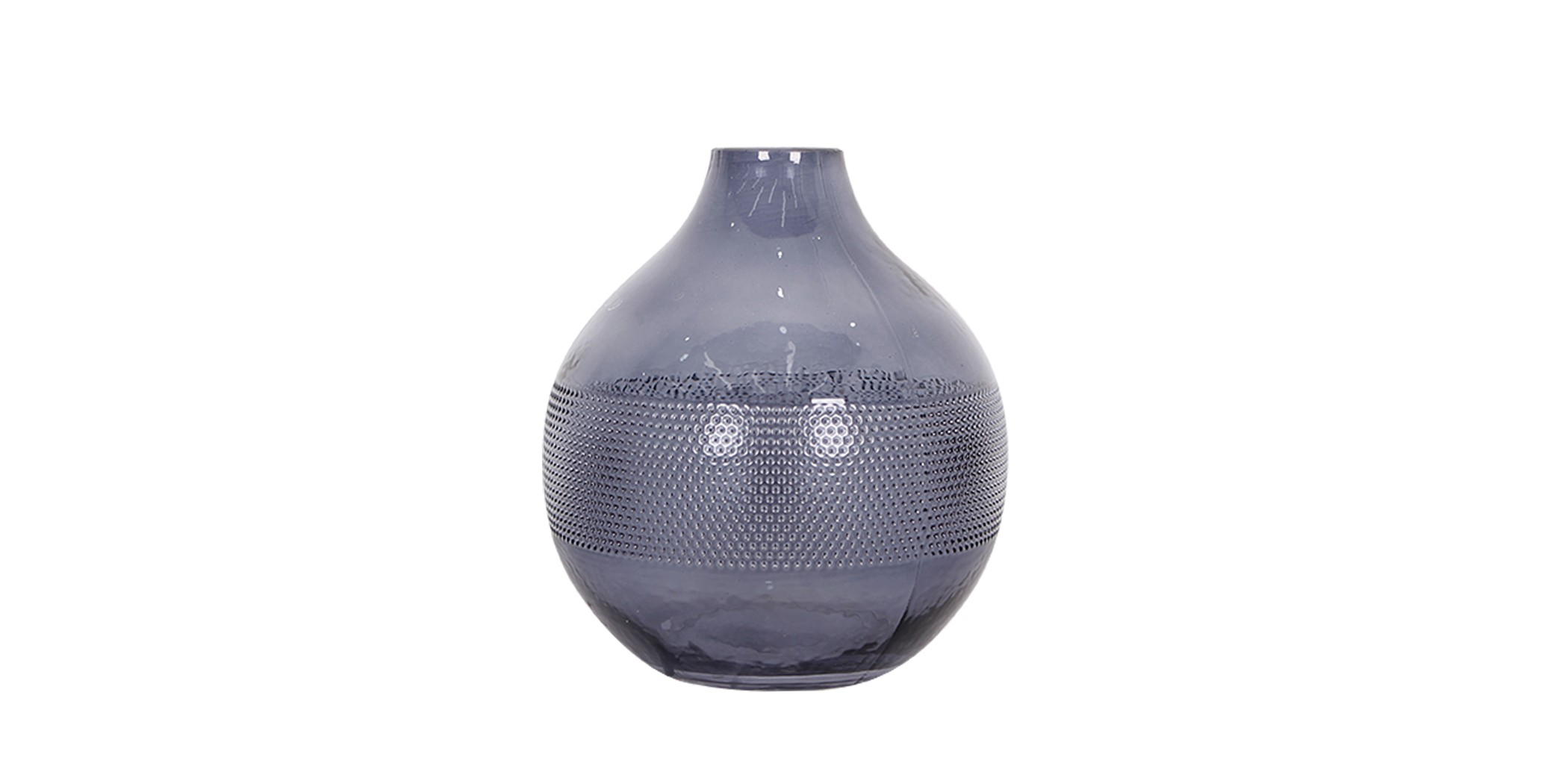 Vase Glass Spray Grey W8.8xD4.5xH18 cm