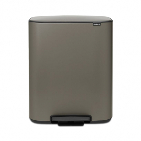 Brabantia 211546 2 x 30L Platinum Bo Pedal Bin 10YW "O"