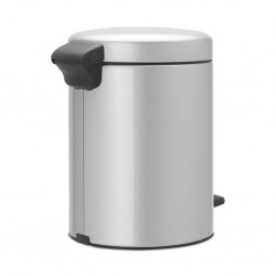 Brabantia 112904 5L Metallic Grey Newlcon Pedal Bin 10YW "O"