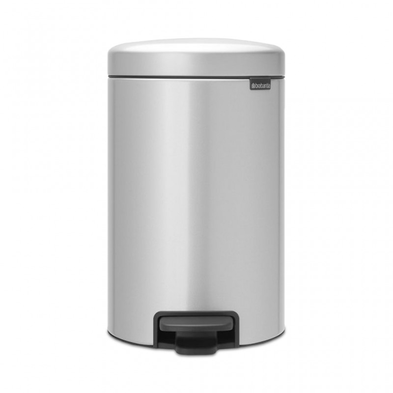 Brabantia 113680 12L Metallic Grey Newlcon Pedal Bin 10YW "O"