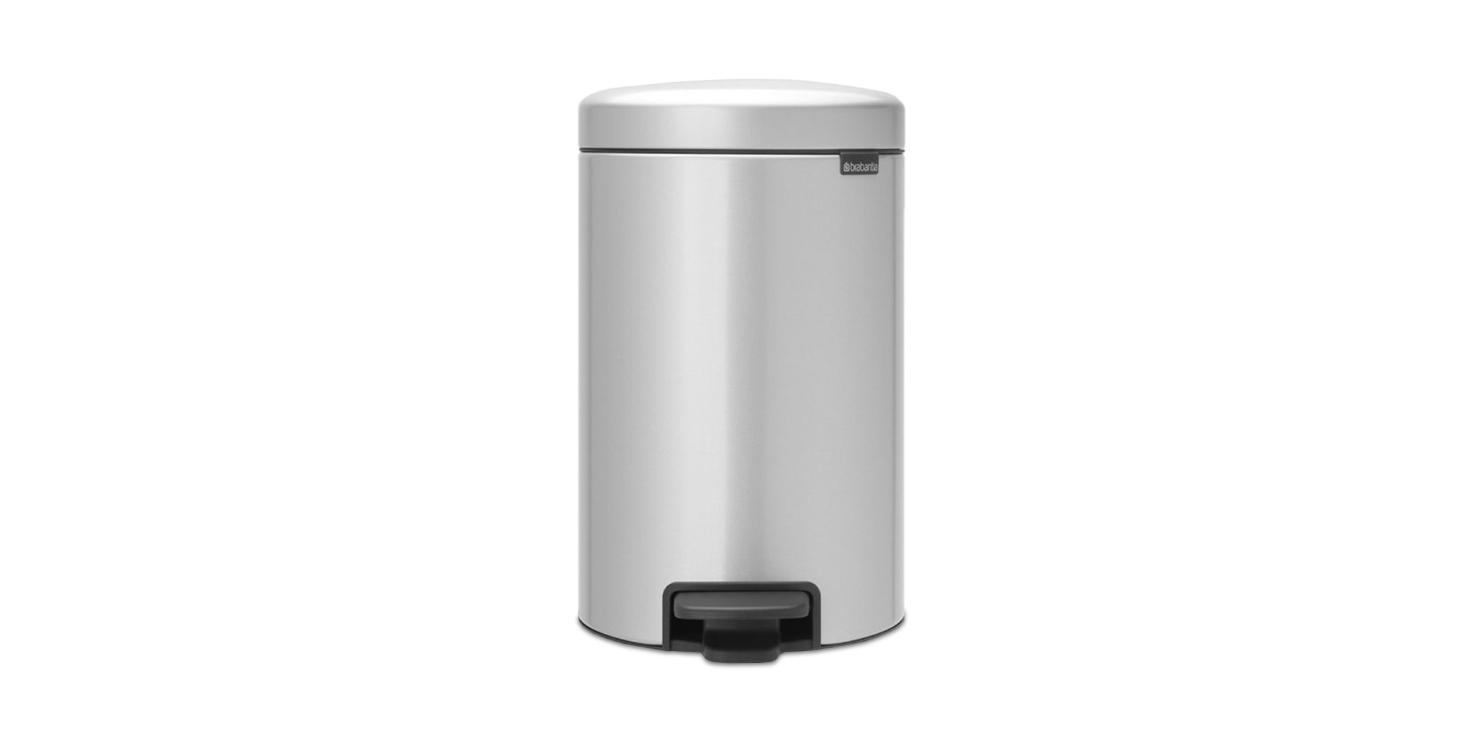 Brabantia 113680 12L Metallic Grey Newlcon Pedal Bin 10YW "O"