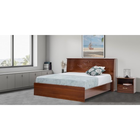 Henderson Bed 150x190 cm Veneer Sapele