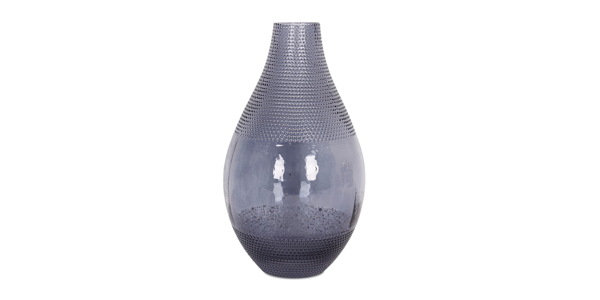 Vase Glass Spray Grey W4.5xD6.2xH23.5 cm