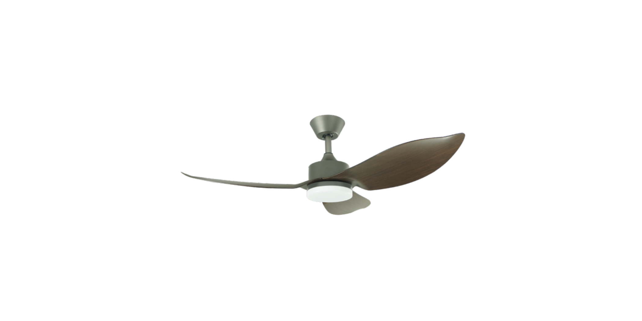 D'Fan by Mistral SPACE46-GW 46” Grey Wood Ceiling Fan With LED Light & Remote Control