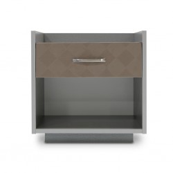 Malone Night Table MDF Grey & Cappucino