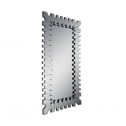 Floor Mirror in MDF Silver Finish W90x H180 cm JC-MN212