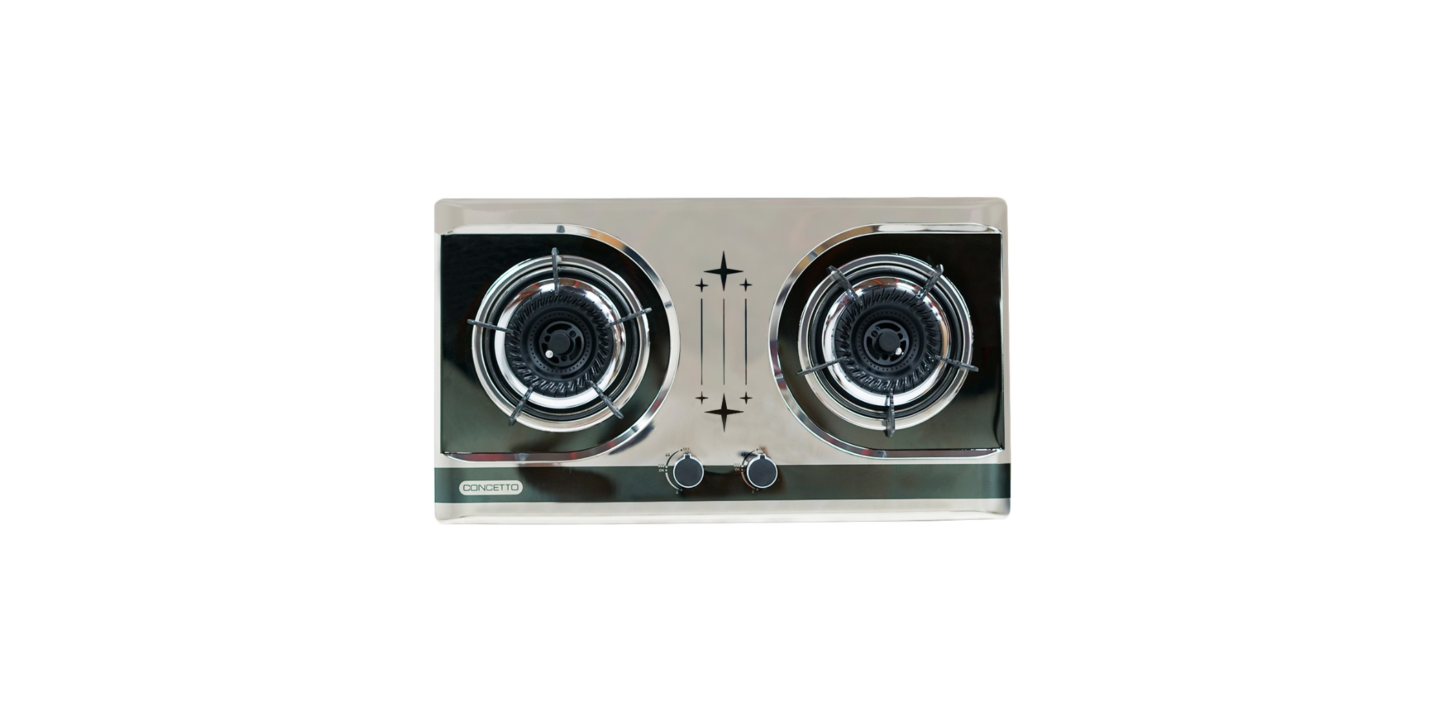 Concetto CGB-22083 Built in Blk S/S Double Burner