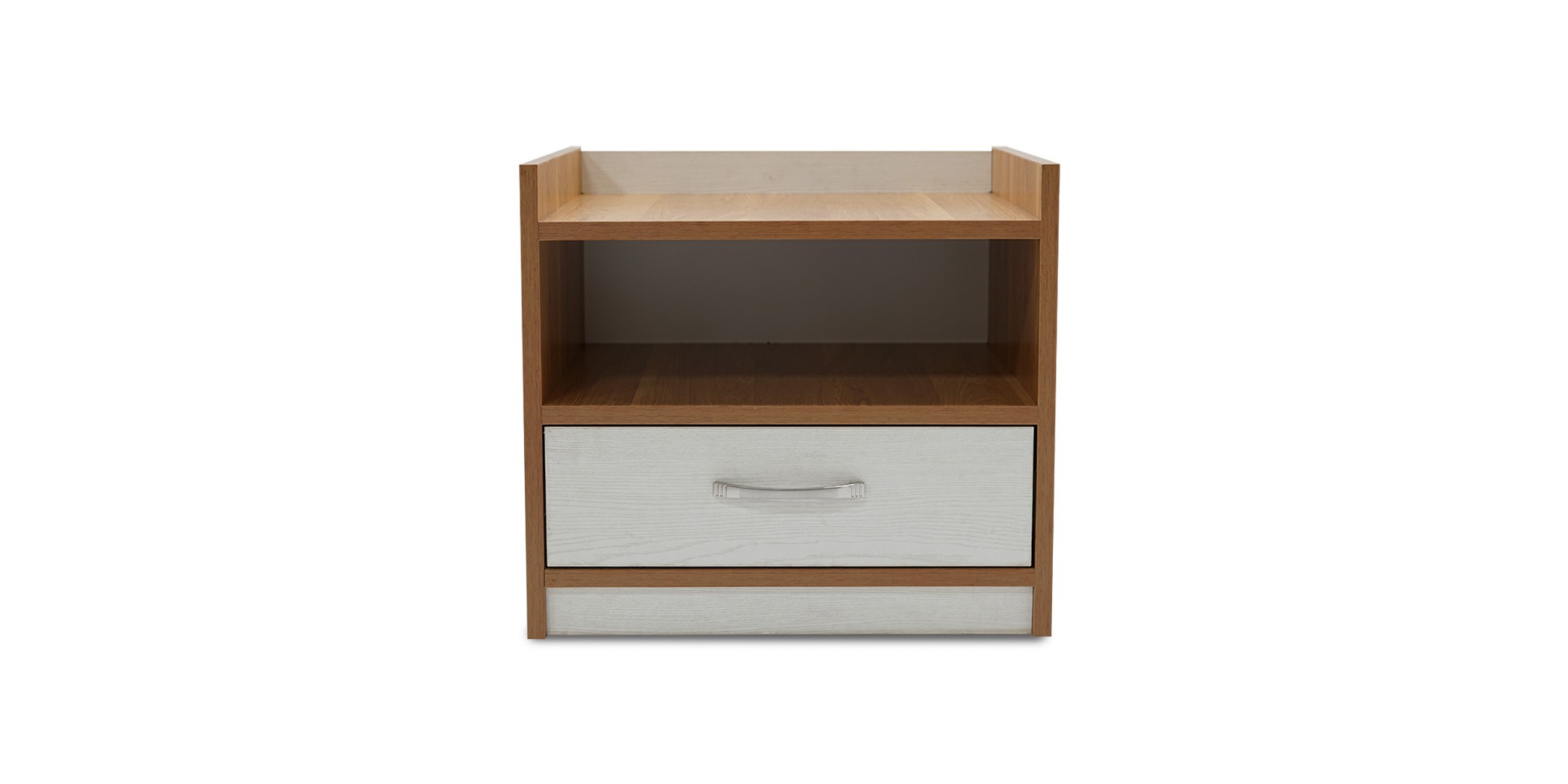 Tessa Night Table MDF Off White & Oak