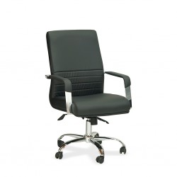 Stellar Alera Medium Back Office Chair PU Black